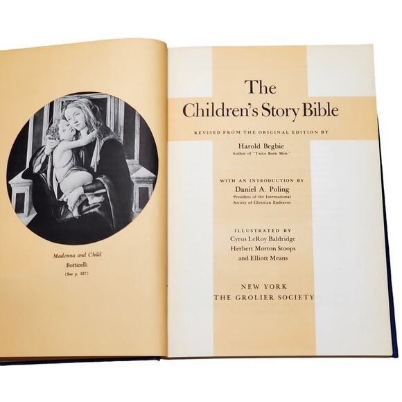 Vintage The Children’s Story Bible Hymns Illustrated Hardcover H. Begbie 1948 - Picture 5 of 13